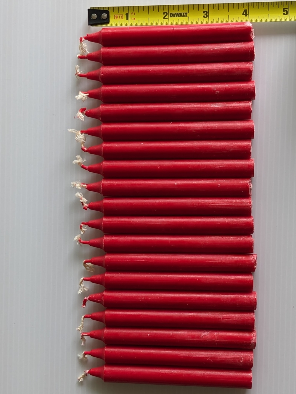 Vintage Swedish Red Christmas Tree Candles Set of 19